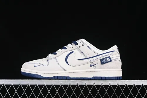 All Categories Nk SB Dunk Series Nk SB Dunk Low High-end Customized Low-top Shoes Nk SB Dunk Low North Face Co-branded Zhuba White Blue Hook Anniversary High-end Customized Low-top Casual Shoes DM6868-023